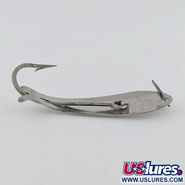 Vintage   EB Dipper Weedless, 3/16oz Nickel fishing spoon #24086