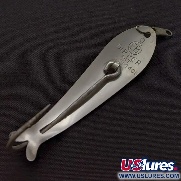 Vintage   EB Dipper Weedless, 3/16oz Nickel fishing spoon #24086