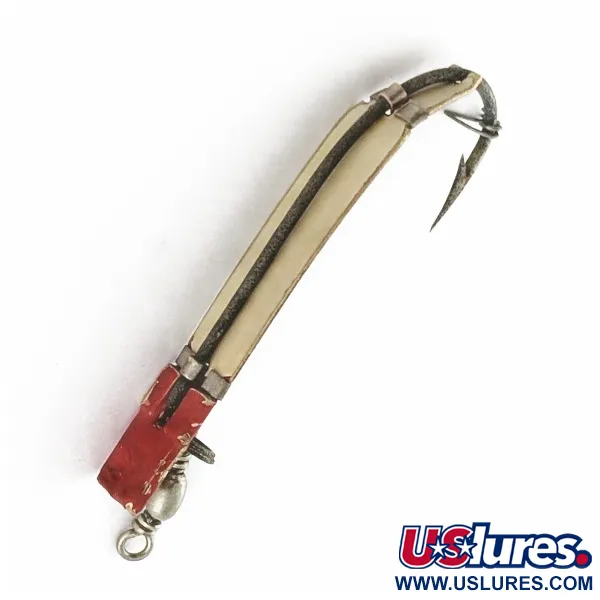 Vintage   South Bend  Trix-Oreno , 1/16oz white/red fishing spoon #24087