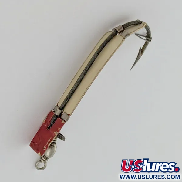 Vintage   South Bend  Trix-Oreno , 1/16oz white/red fishing spoon #24087