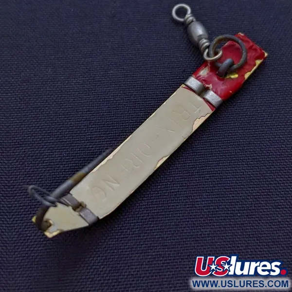 Vintage   South Bend  Trix-Oreno , 1/16oz white/red fishing spoon #24087