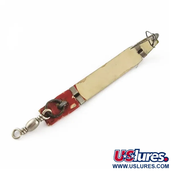 Vintage   South Bend  Trix-Oreno , 1/16oz white/red fishing spoon #24087