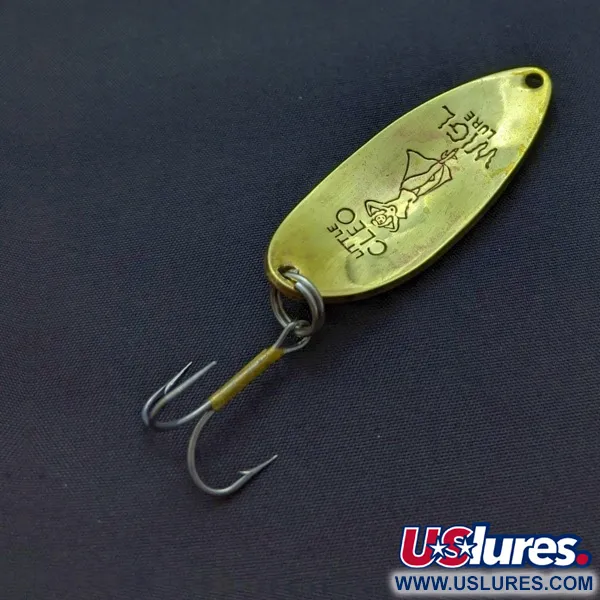 Vintage  Seneca Little Cleo (Hula Girl), 1/2oz nickel/gold fishing spoon #24089