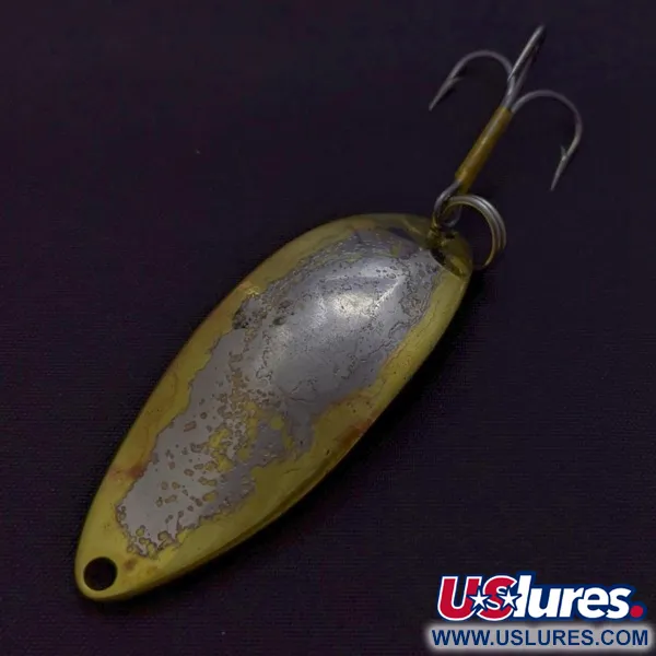 Vintage  Seneca Little Cleo (Hula Girl), 1/2oz nickel/gold fishing spoon #24089