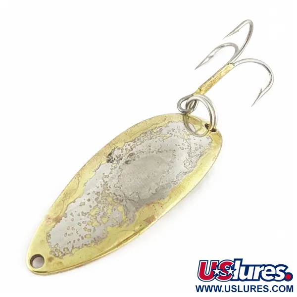 Vintage  Seneca Little Cleo (Hula Girl), 1/2oz nickel/gold fishing spoon #24089