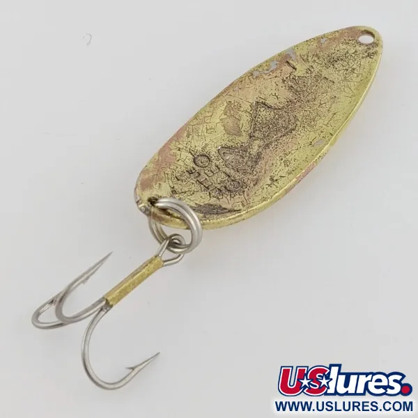 Vintage  Seneca Little Cleo (Hula Girl), 1/2oz gold fishing spoon #24090