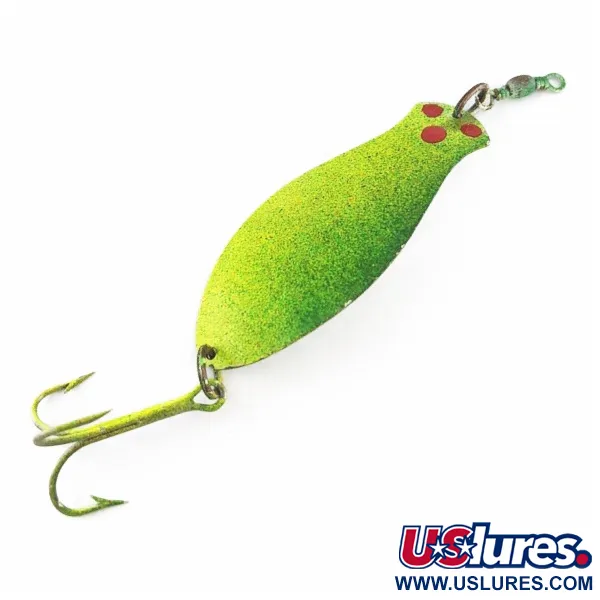 Vintage   Paw Paw , 3/4oz Green fishing spoon #24091