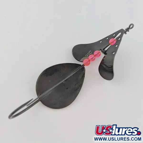 Vintage  Lindy / Little Joe Lindy Skitter-Buzz Weedless , 1/3oz red/black fishing spoon #24093