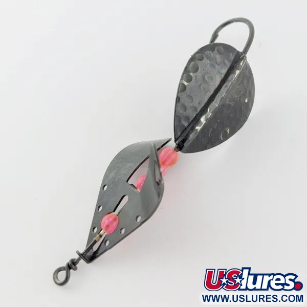 Vintage  Lindy / Little Joe Lindy Skitter-Buzz Weedless , 1/3oz red/black fishing spoon #24093