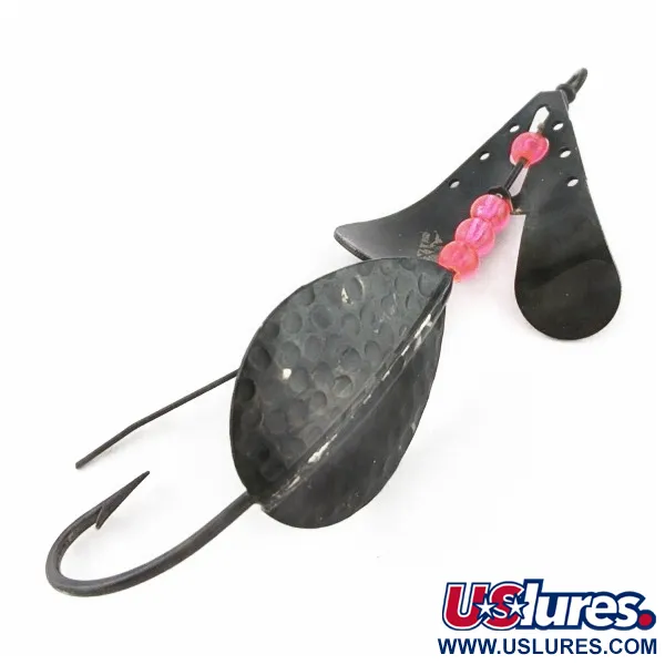 Vintage  Lindy / Little Joe Lindy Skitter-Buzz Weedless , 1/3oz red/black fishing spoon #24093
