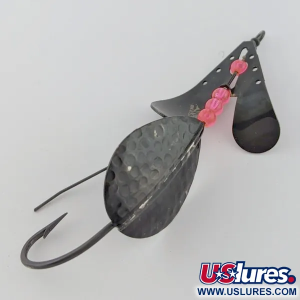 Vintage  Lindy / Little Joe Lindy Skitter-Buzz Weedless , 1/3oz red/black fishing spoon #24093