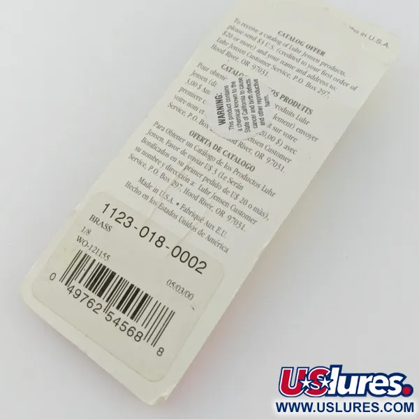   Luhr Jensen Lil' Kroc (Krocodile Stubby), 3/16oz gold fishing spoon #24100