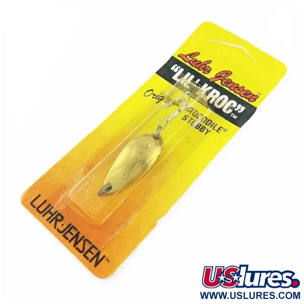   Luhr Jensen Lil' Kroc (Krocodile Stubby), 3/16oz gold fishing spoon #24100