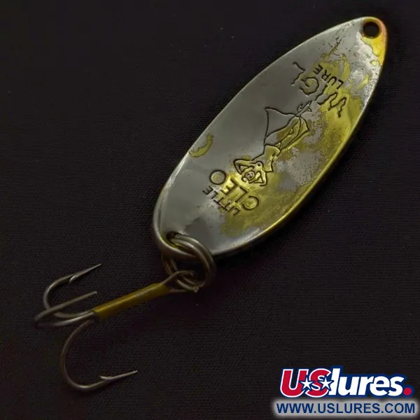 Vintage  Seneca Little Cleo (Hula Girl), 1/2oz Nickel / Brass fishing spoon #24102