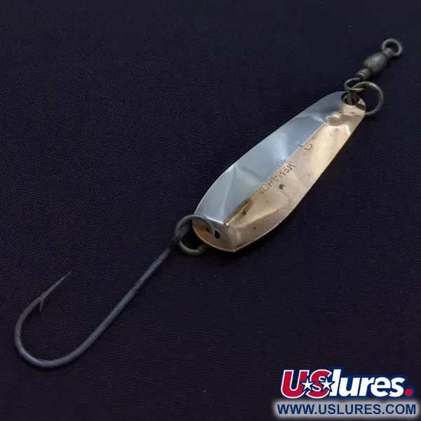 Vintage   Luhr Jensen McMahon 3, 3/32oz brass/nickel fishing spoon #24114