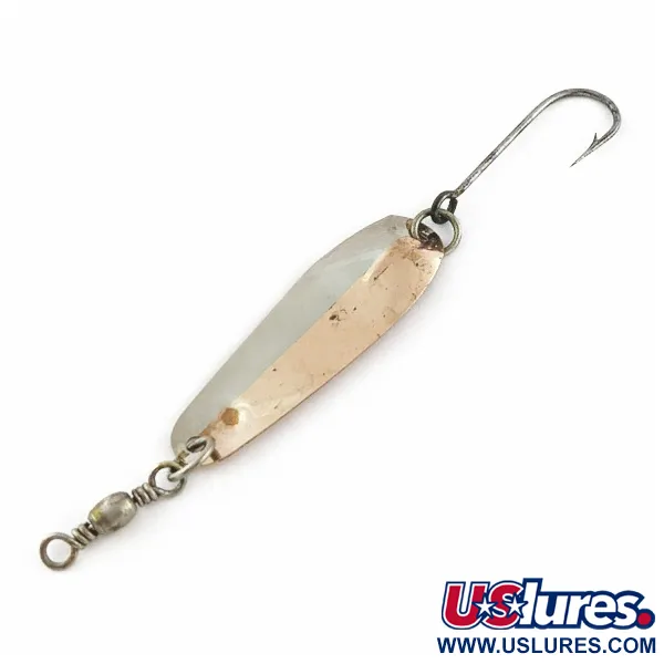 Vintage   Luhr Jensen McMahon 3, 3/32oz brass/nickel fishing spoon #24114