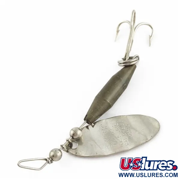 Vintage   Glen Evans Shyster, 1/4oz white/nickel spinning lure #24118