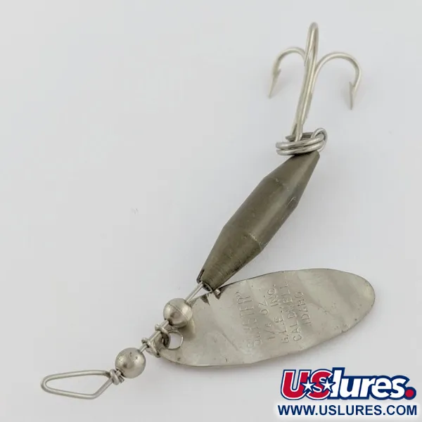 Vintage   Glen Evans Shyster, 1/4oz white/nickel spinning lure #24118