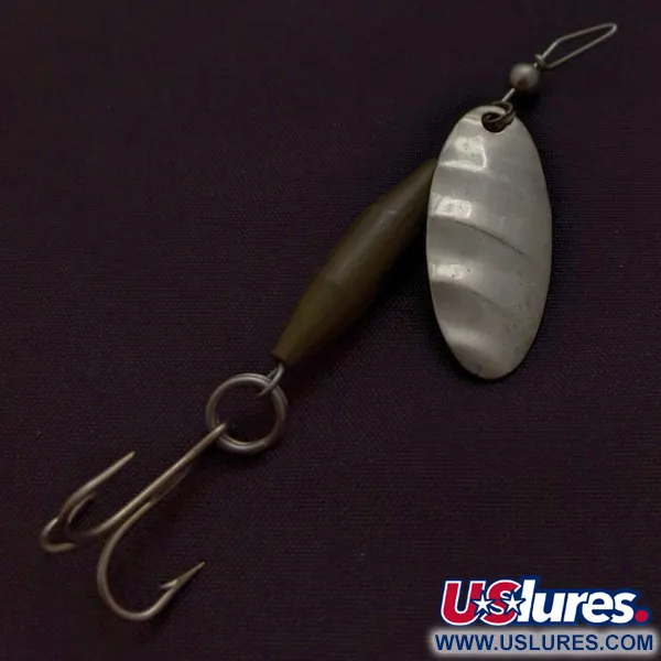Vintage   Glen Evans Shyster, 1/4oz white/nickel spinning lure #24118