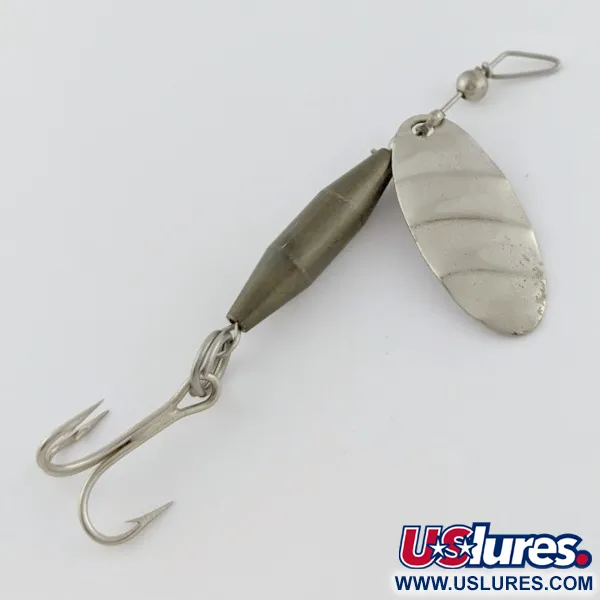 Vintage   Glen Evans Shyster, 1/4oz white/nickel spinning lure #24118