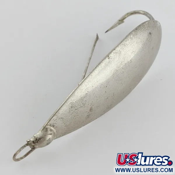Vintage   Johnson Silver Minnow Weedless, 2/5oz nickel fishing spoon #24122