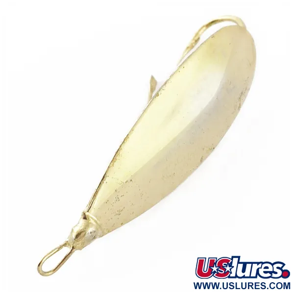 Vintage   Johnson Silver Minnow Weedless, 1/4oz gold fishing spoon #24130