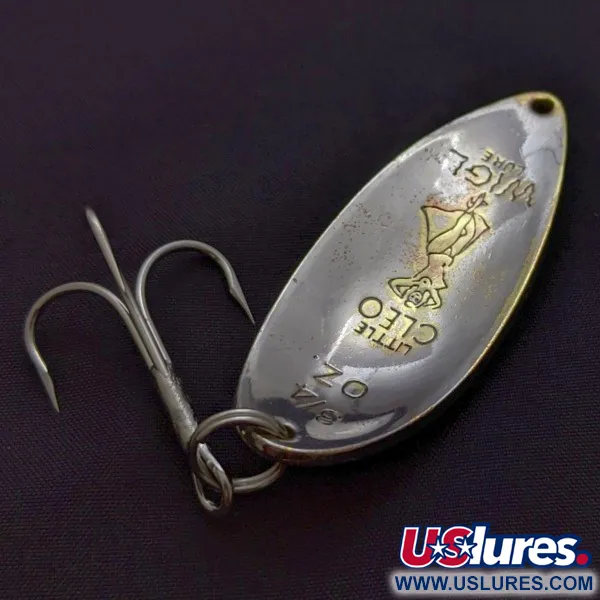 Vintage  Seneca Little Cleo (Hula Girl), 3/4oz Brass/nickel fishing spoon #24140