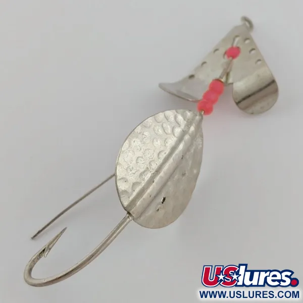 Vintage  Lindy / Little Joe Lindy Skitter-Buzz Weedless , 1/4oz Red/Nickel fishing spoon #24146