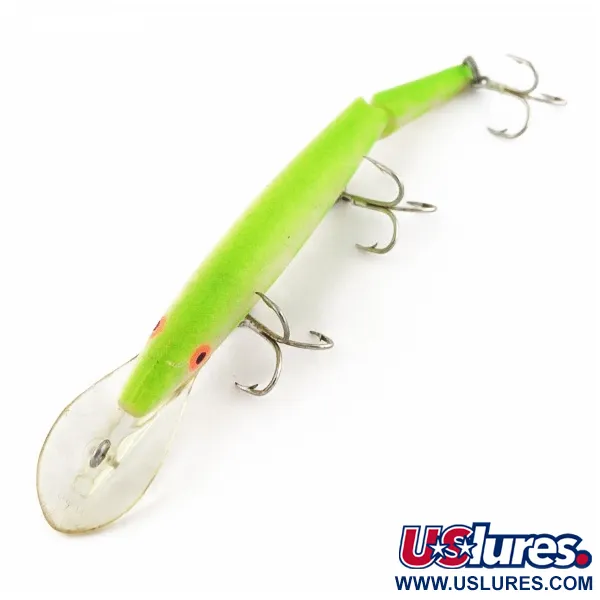 Vintage   Rebel Floater F12 Jointed Glow, 1/3oz Glow (Glow in Dark) fishing lure #24149