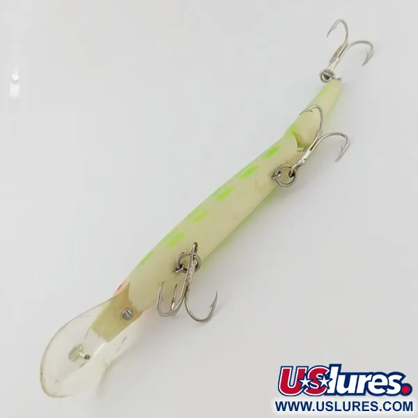 Vintage   Rebel Floater F12 Jointed Glow, 1/3oz Glow (Glow in Dark) fishing lure #24149