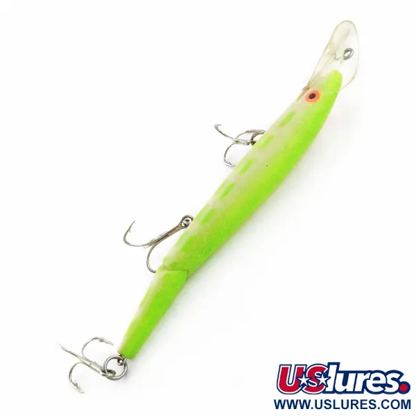 Vintage   Rebel Floater F12 Jointed Glow, 1/3oz Glow (Glow in Dark) fishing lure #24149