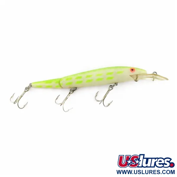 Vintage   Rebel Floater F12 Jointed Glow, 1/3oz Glow (Glow in Dark) fishing lure #24149