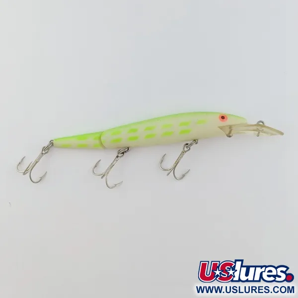 Vintage   Rebel Floater F12 Jointed Glow, 1/3oz Glow (Glow in Dark) fishing lure #24149