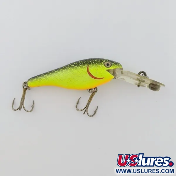 Vintage   Rebel Double Deep Shad, 3/16oz Chartreuse fishing lure #24156