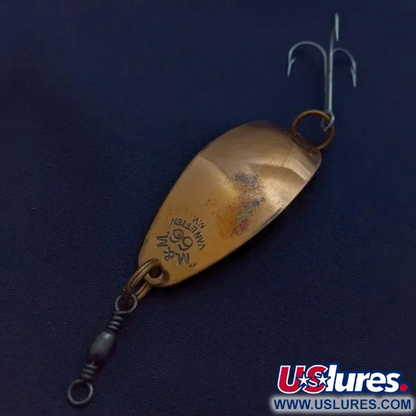 Vintage   M&amp;M 66 Vanetten, 1/2oz copper fishing spoon #24159