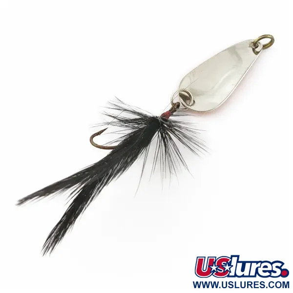 Vintage   Weller Gypsy King Deluxe, 1/16oz Nickel/red/black fishing spoon #24165