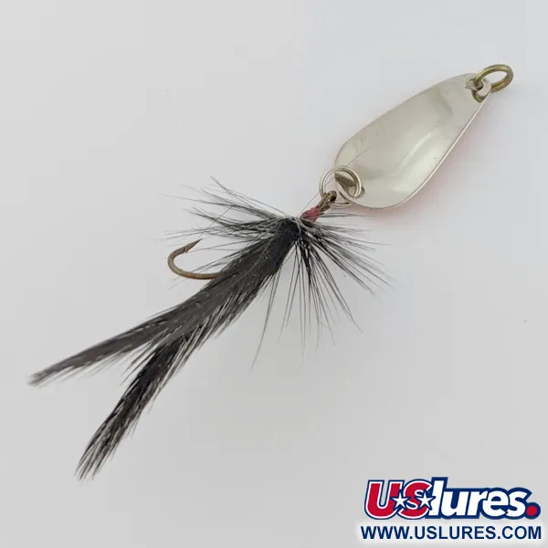 Vintage   Weller Gypsy King Deluxe, 1/16oz Nickel/red/black fishing spoon #24165