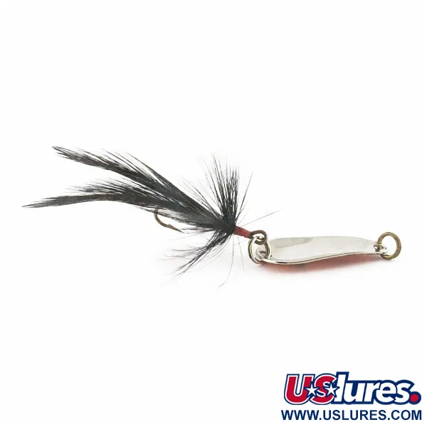 Vintage   Weller Gypsy King Deluxe, 1/16oz Nickel/red/black fishing spoon #24165