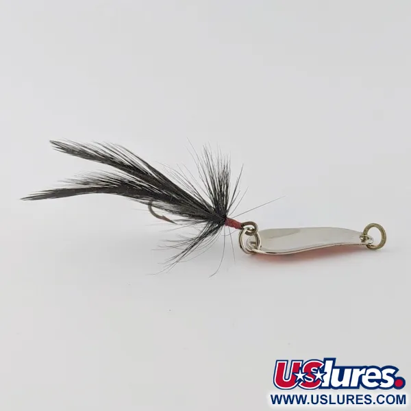 Vintage   Weller Gypsy King Deluxe, 1/16oz Nickel/red/black fishing spoon #24165