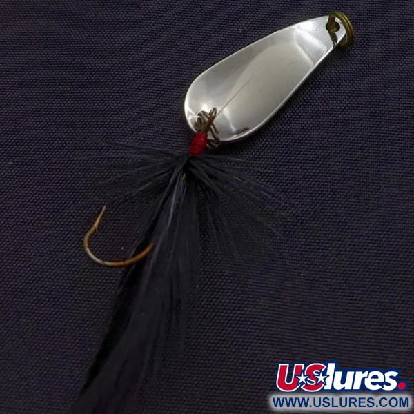 Vintage   Weller Gypsy King Deluxe, 1/16oz Nickel/red/black fishing spoon #24165