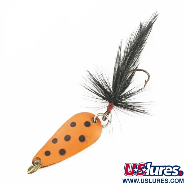 Vintage   Weller Gypsy King Deluxe, 1/16oz Nickel/red/black fishing spoon #24165