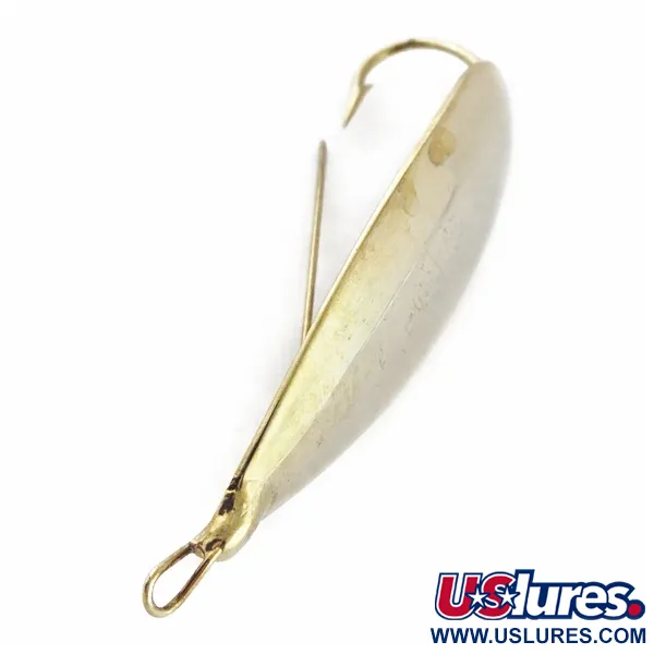 Vintage   Johnson Silver Minnow Weedless, 3/4oz gold fishing spoon #24171