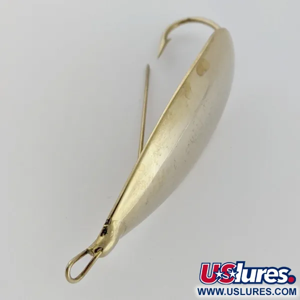 Vintage   Johnson Silver Minnow Weedless, 3/4oz gold fishing spoon #24171