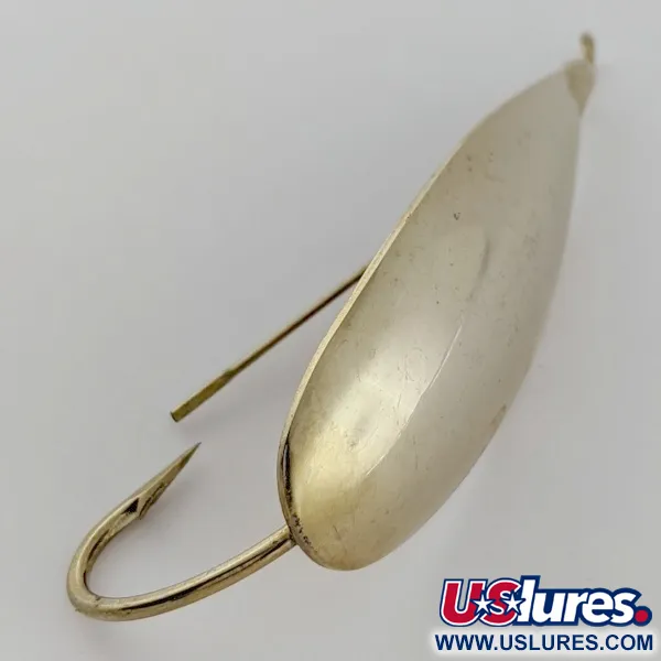 Vintage   Johnson Silver Minnow Weedless, 3/4oz gold fishing spoon #24171