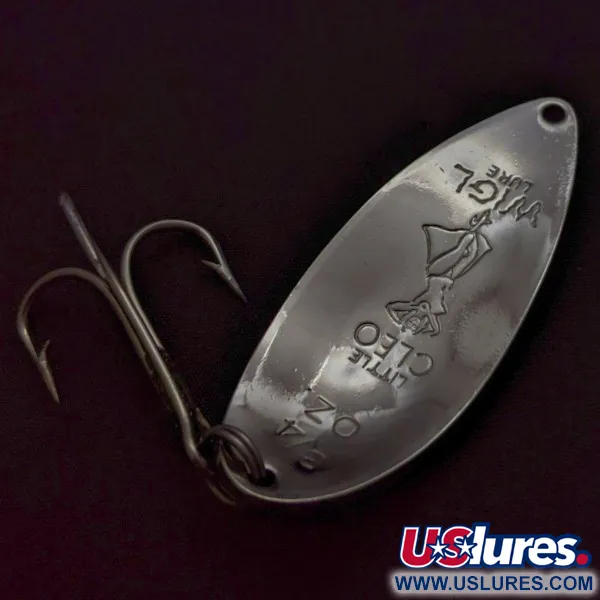 Vintage  Seneca Little Cleo (Hula Girl), 3/4oz nickel/blue fishing spoon #24174