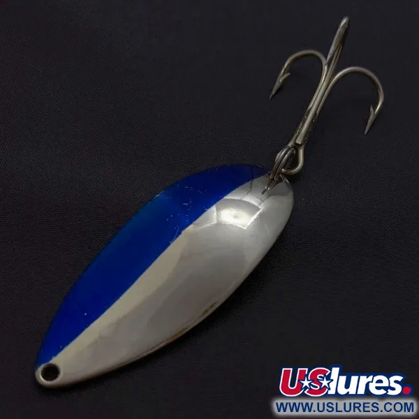Vintage  Seneca Little Cleo (Hula Girl), 3/4oz nickel/blue fishing spoon #24174