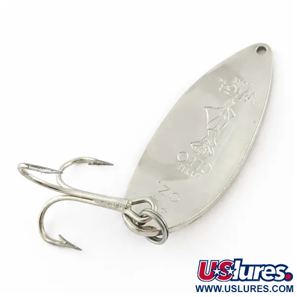 Vintage  Seneca Little Cleo (Hula Girl), 3/4oz nickel/blue fishing spoon #24174