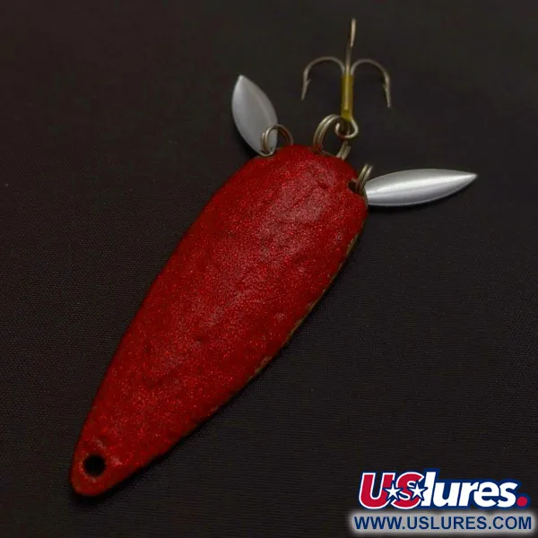 Vintage  Marathon Bait Company Marathon, 3/5oz white/red fishing spoon #24180