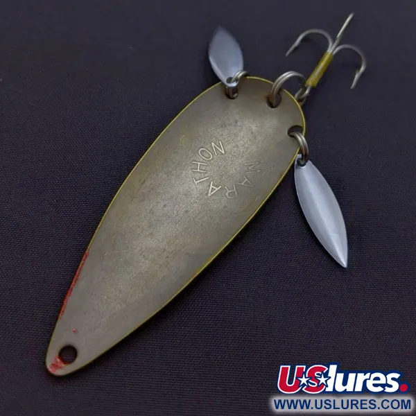 Vintage  Marathon Bait Company Marathon, 3/5oz white/red fishing spoon #24180