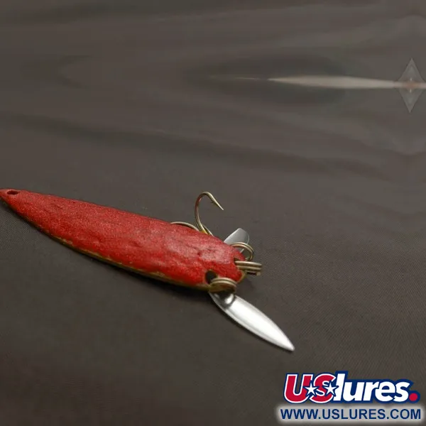 Vintage  Marathon Bait Company Marathon, 3/5oz white/red fishing spoon #24180